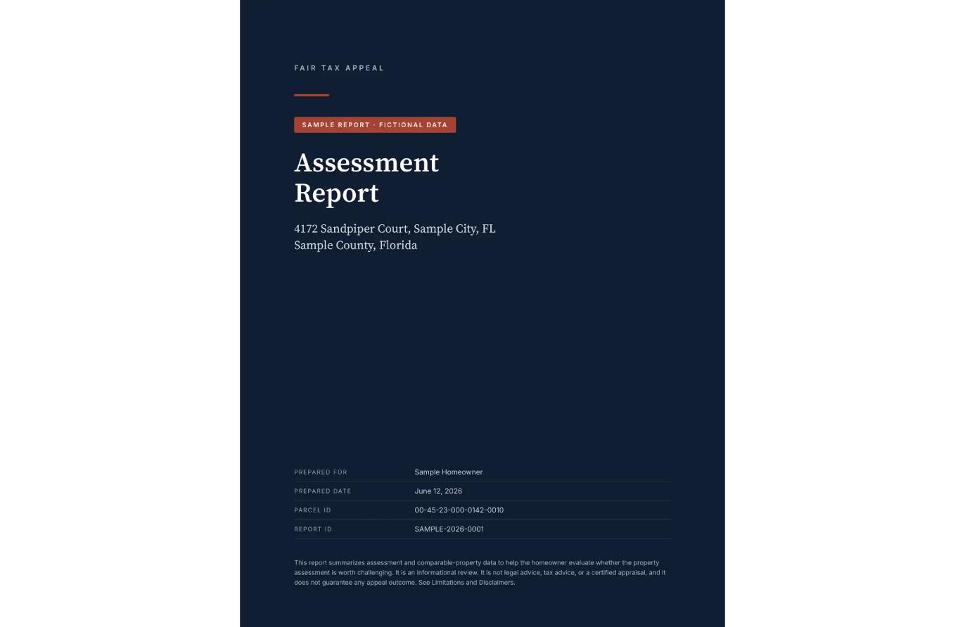 Sample report cover